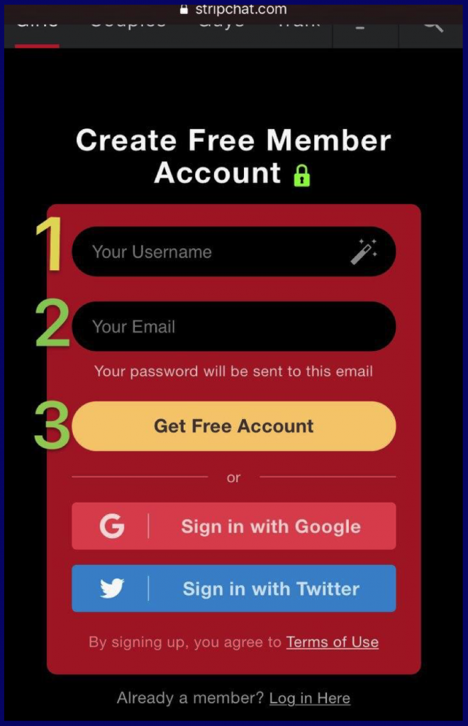 Registration from Mobile Device