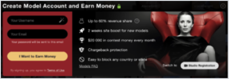 register model for live cam show on stripchat.com